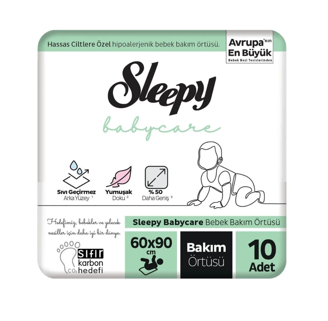 Sleepy Baby Bebek Bakım Örtüsü 10'lu