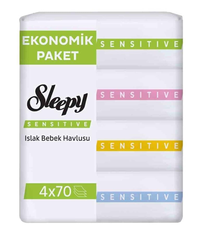 Sleepy Sensitive Islak Mendil 4*70 li
