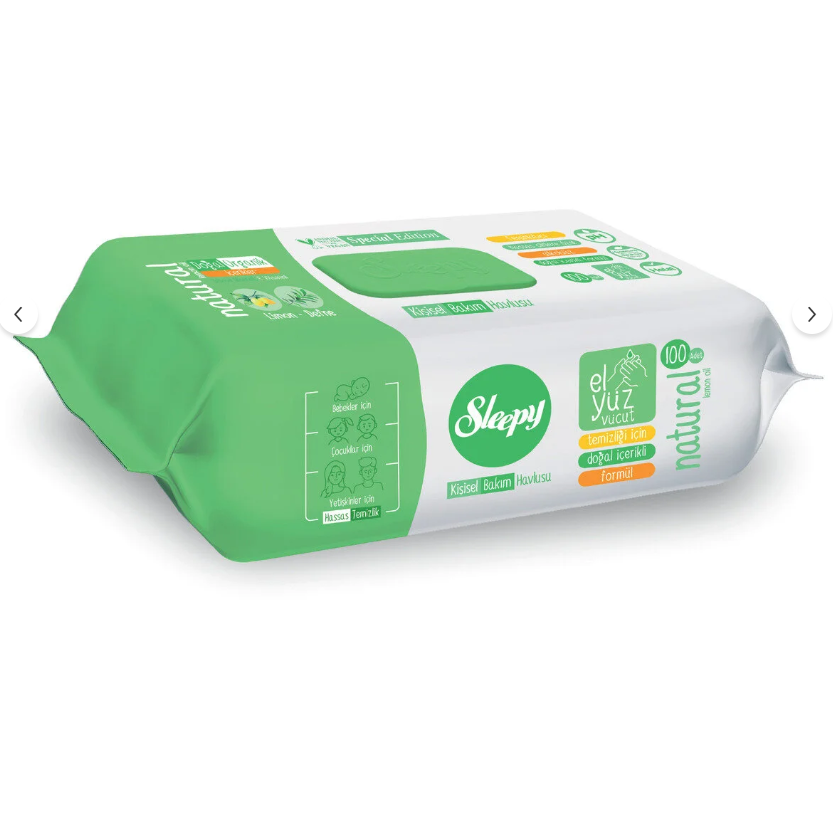 Sleepy Natural Kişisel Bakım Havlusu 100 Yaprak