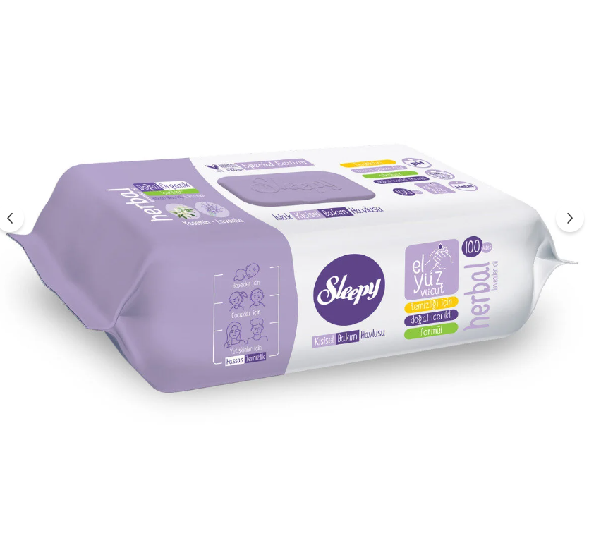 Sleepy Herbal Kişisel Bakım Havlusu 100 Yaprak