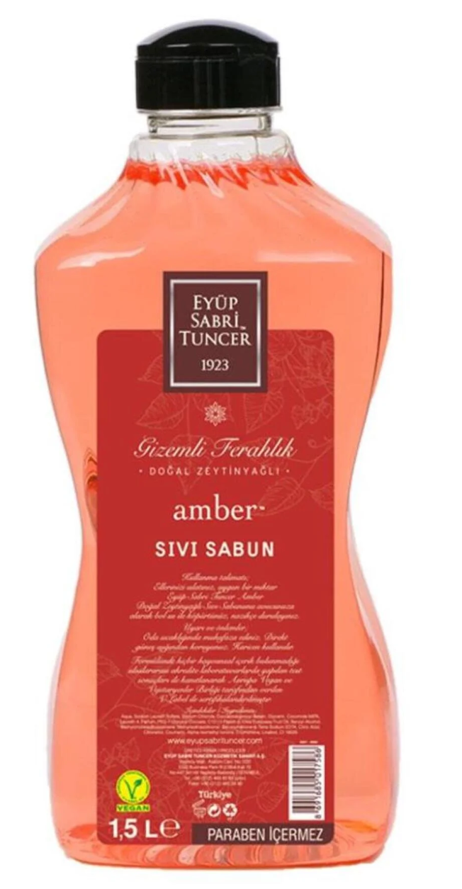 Eyüp Sabri Tuncer Amber Doğal Zeytinyağlı Sıvı Sabun 1.5 lt