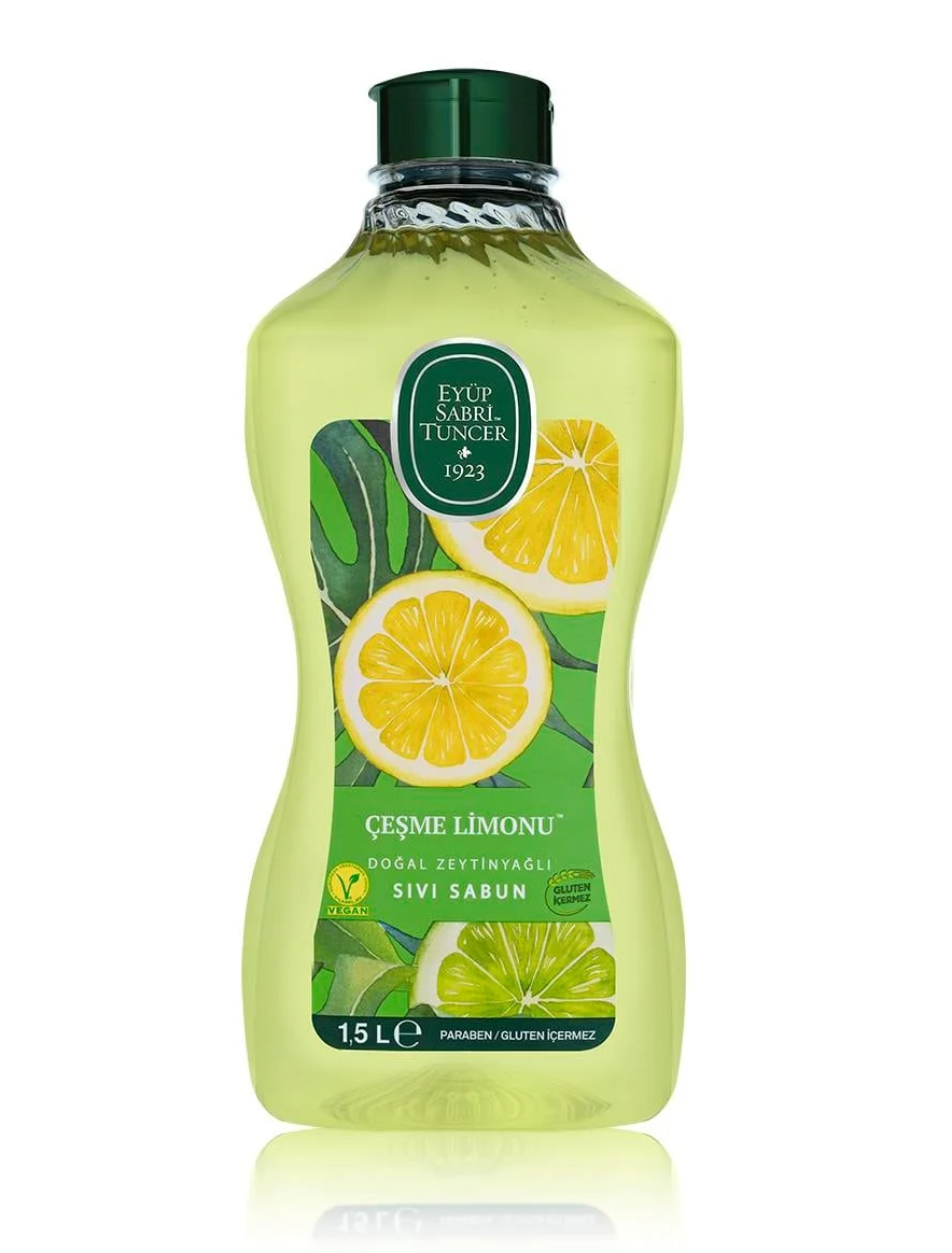 Eyüp Sabri Tuncer Çeşme Limonu Doğal Zeytinyağlı Sıvı Sabun 1.5 lt