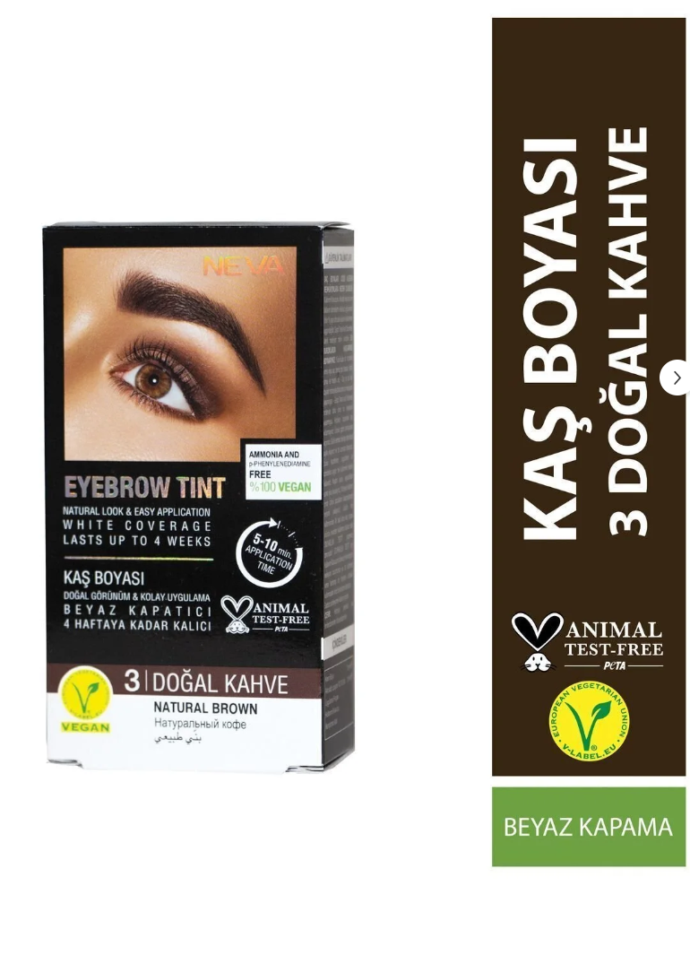 Neva Kaş Boyası Seti (vegan) 3 DOĞAL KAHVE - Natural Brown
