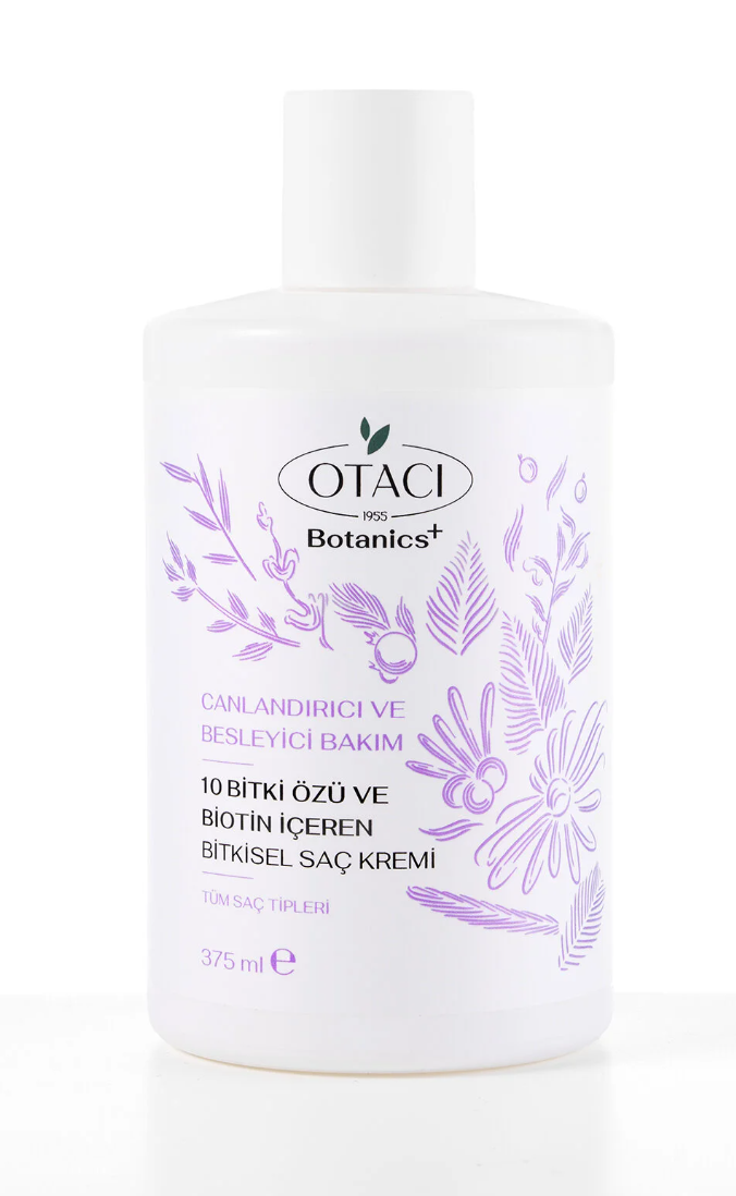 Otacı Botanics+ Canlandırıcı & Besleyici Bakım - 10 Bitki Özü ve Biotin İçeren Bitkisel Saç Kremi 375 ml