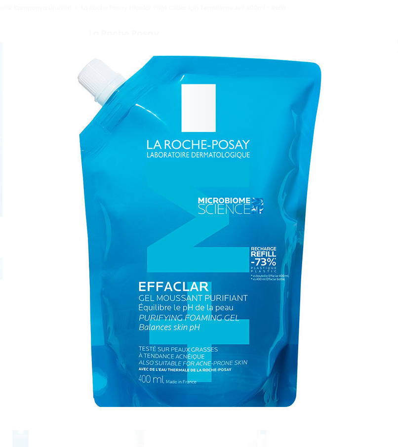 La Roche Posay Effaclar Yağlı Ciltler için Temizleme Jeli 400ml - Refill