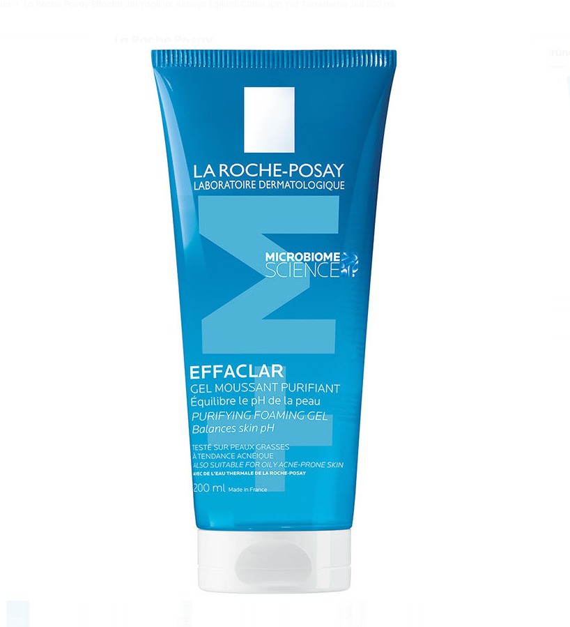 La Roche Posay Effaclar Jel Yağlı Ve Akneye Eğilimli Ciltler için Yüz Temizleme Jeli 200 ml