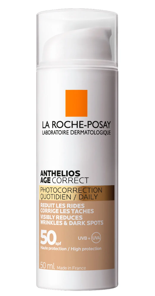 La Roche Posay Anthelios Age Correct Günlük Renkli SPF50+ Leke & Kırışıklık Karşıtı Güneş Koruyucu Yüz Kremi 50 ml