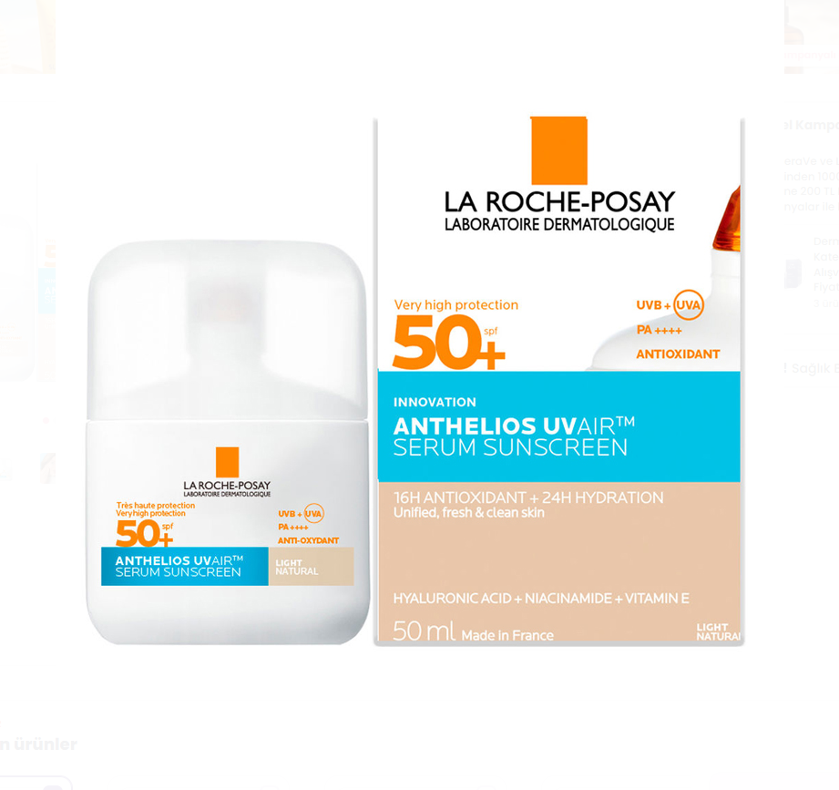 Lrp Anthelios Uvair Tinted Serum 50ml