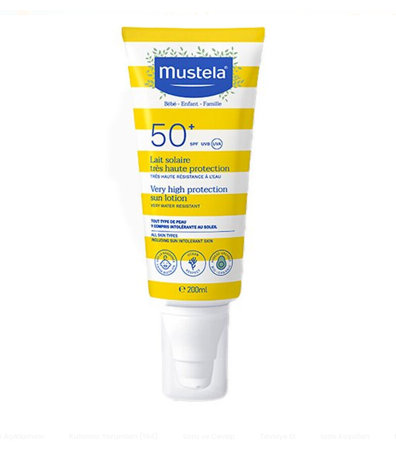 Mustela Güneş Losyonu Tüm Aile İçin Spf50+ 200 Ml