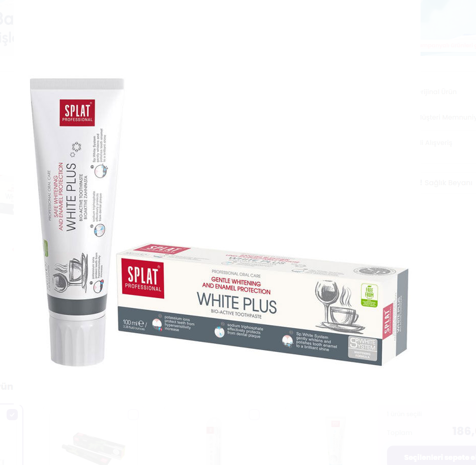 Splat White Plus Beyaz Diş Macunu 100 Ml