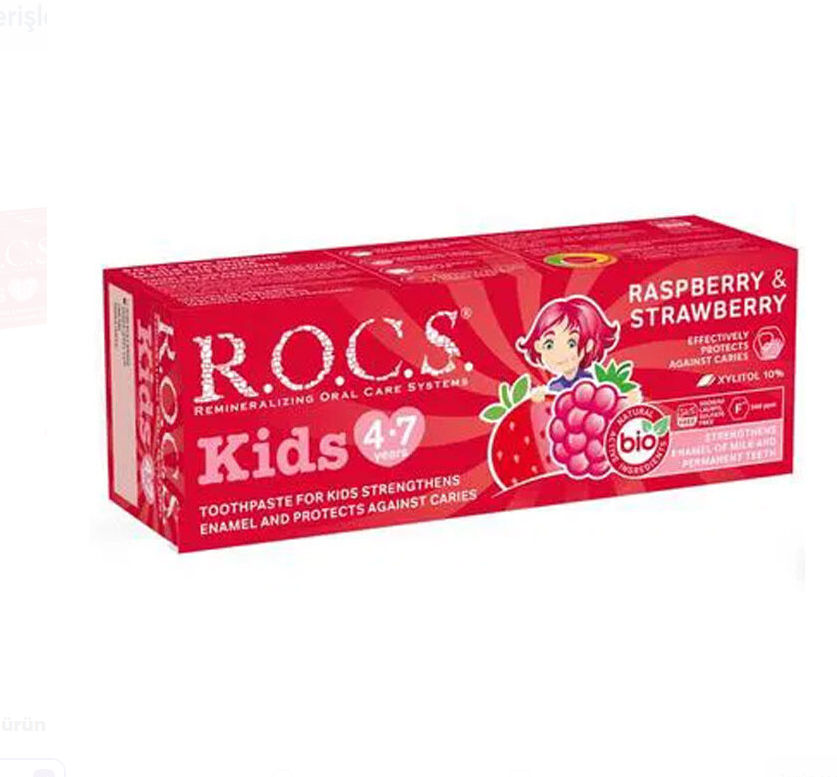 Rocs Kids 4-7 Yaş Ahududu-Çilek Diş Macunu 35 Ml