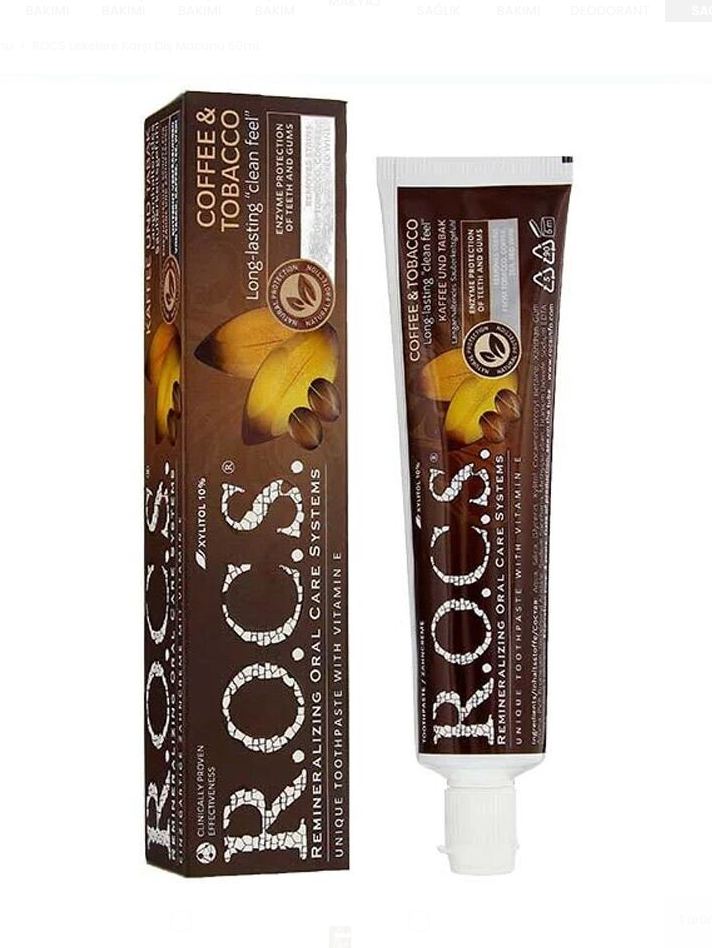 Rocs Coffee & Tobacco Diş Macunu 74 Gr