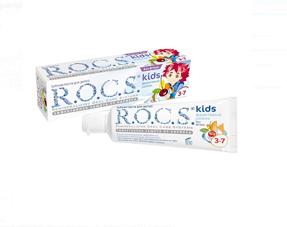 Rocs Kids 3-7 Yaş Meyve Külahı Diş Macunu 35 Ml