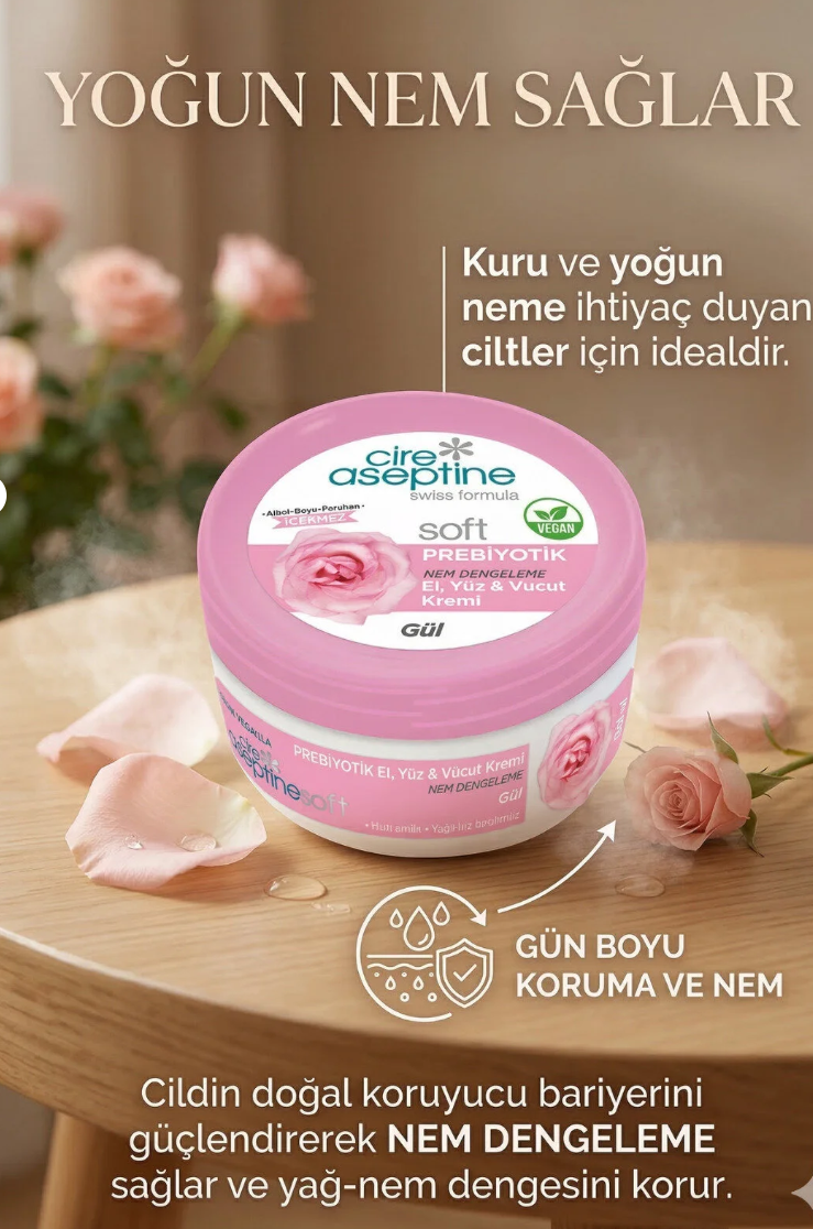 Cire Aseptine Soft Prebiyotik Vücut Krem 300ml