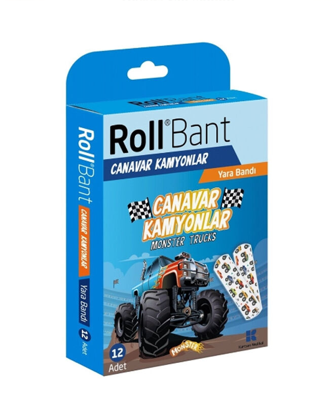 Roll Bant Yara Bandı Canavar Kamyon 12li