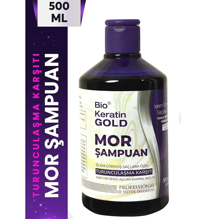 Bio Keratin Gold Mor Şampuan 500 Ml