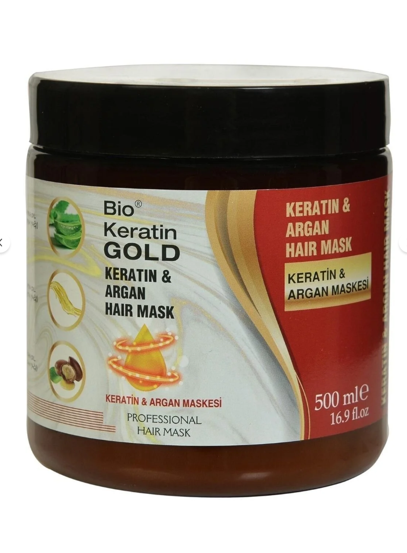 Bio Keratin Gold Argan&Keratin Saç Maskesi 500 Ml