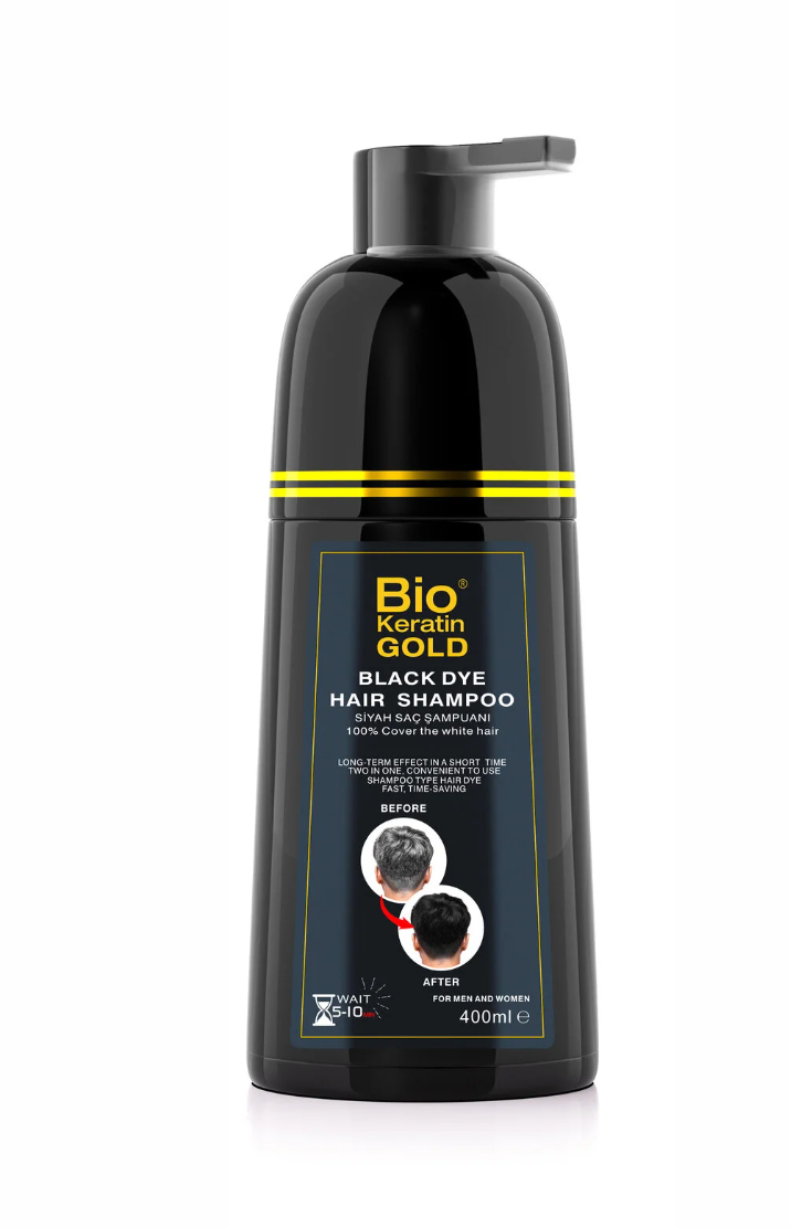 Bio Keratin Gold Black Dye Siyah Saç Şamp. 400 Ml