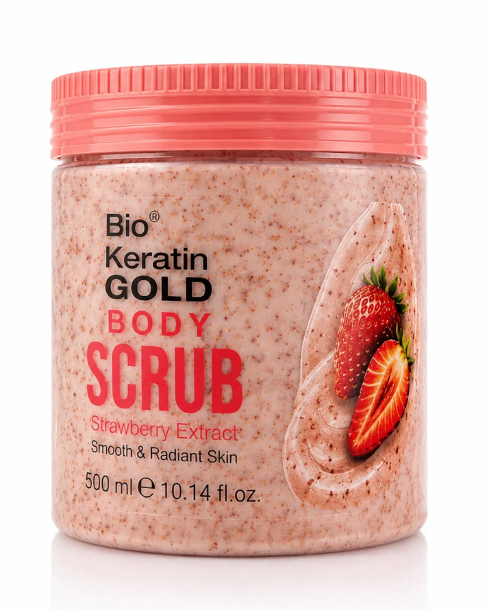 Bio Keratin Gold Çilek Özlü Body Scrub 500 Ml