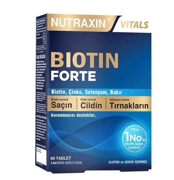 Nutraxin Biotin Forte 60 Tablet Takviye Edici Gıda
