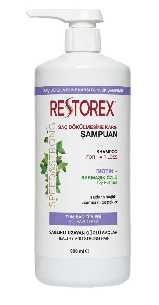 Restorex Saç Dökülmesine Karşı Şampuan 900 ml - Sağlıklı Uzama Etkili