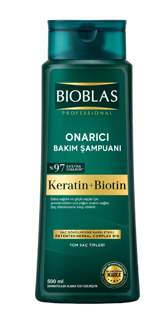 Bioblas Keratin & Biotin Onarıcı Bakım Şampuanı 500 ml - Tüm Saç Tipleri