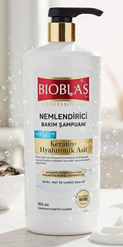 Bioblas 900 ML Dökülme Karşıtı ve Nemlendirici Bakım Keratin + Hyaluronik Asit + Herbal Complex B19
