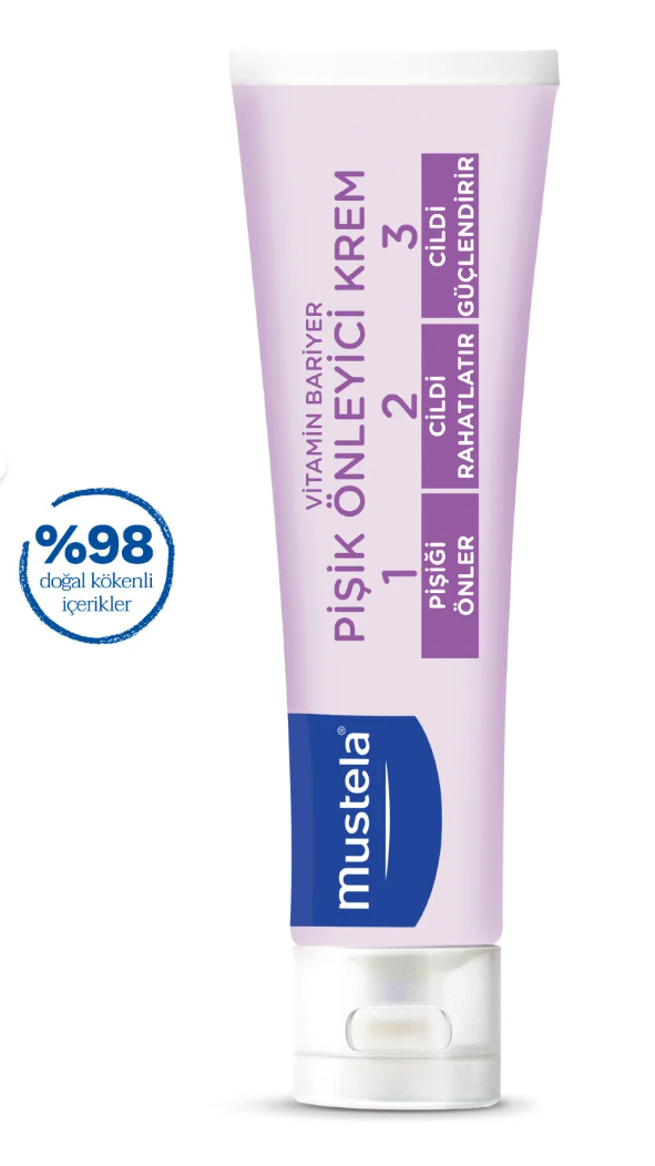 Mustela Vitamin Bariyer 1.2.3. Bebek Pişik Önleyici Koruyucu Nemlendirici Doğal Kökenli Bakım Kremi 100 ml