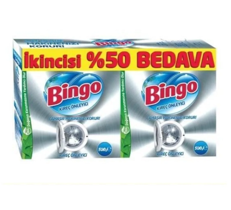 Bingo Kireç Sökücü , Kireç Önleyici 500 500 Gr. Çamaşır Makinası Kireç Önleyici