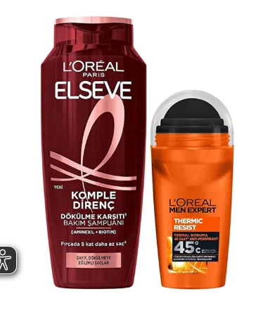 Elseve Şampuan 300ml.+ Men Roll-On