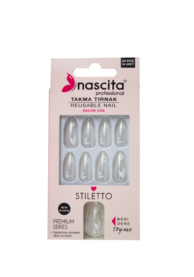 Nascıta Takma Tırnak 24 Lü Whıte Flower 