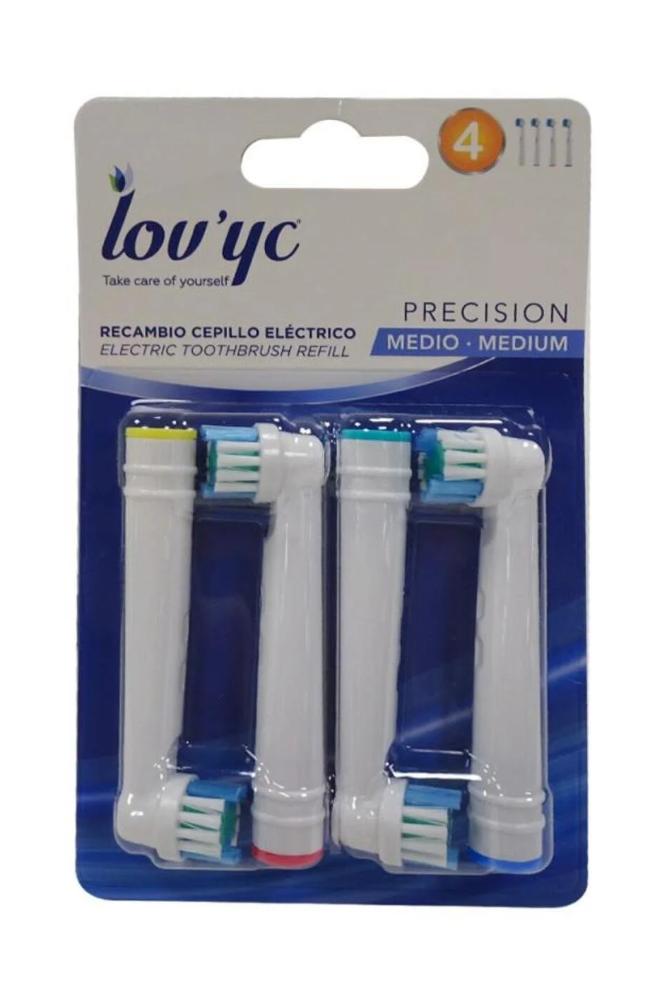 Lov'yc Precision Orta 4lü Elektrikli Diş Fırçası Yedek Başlık